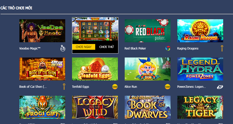 Các slots games vốn đã vô cùng quen thuộc và phổ biến 