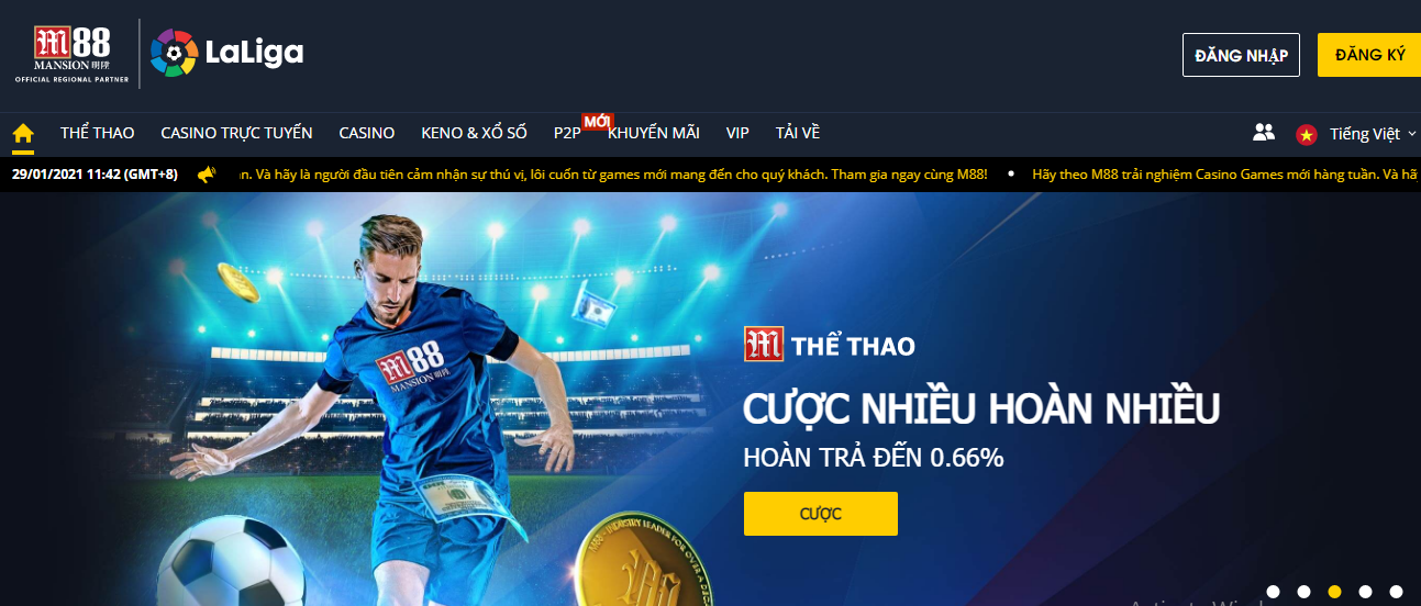 M88 là một trong những nhà cái đầu tiên xuất hiện trên thị trường Việt Nam