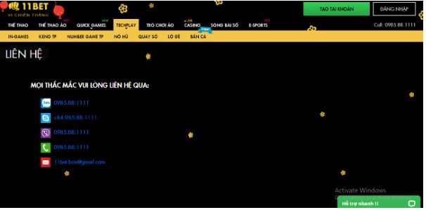 Nhà cái 11BET với uy tín lâu năm trên thị trường