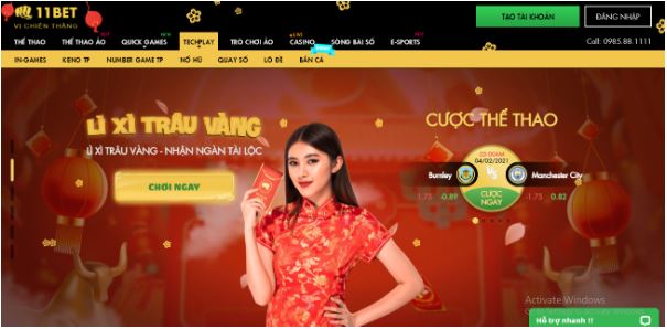 Nhà cái 11BET là một tên tuổi lớn ở thị trường Việt Nam