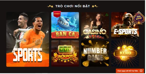 Nhà cái có rất nhiều trò chơi hấp dẫn, thú vị