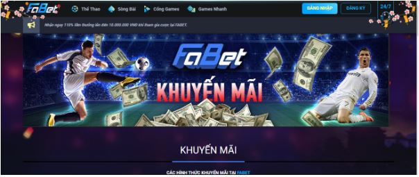 Fabet thường xuyên tung ra những chương trình khuyến mại dài hạn