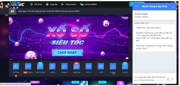 Fabet cung cấp cho khách hàng chính sách chăm sóc tuyệt vời