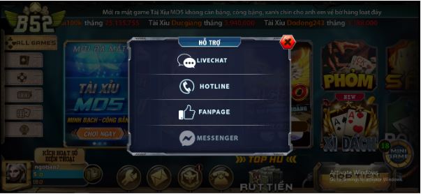 B52 trang bị một đội ngũ nhân viên hùng hậu nhanh chóng giải đáp mọi thắc mắc của các thành viên