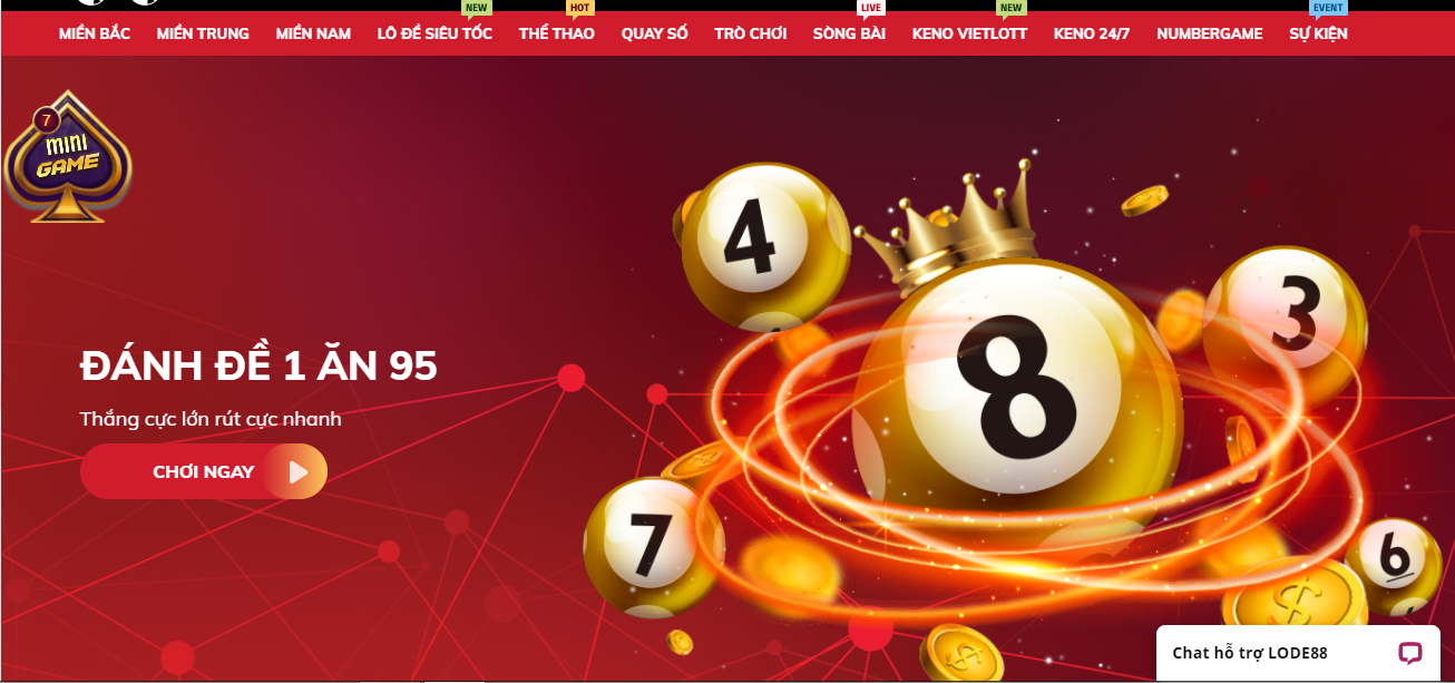 Giao diện chính của nhà cái rất ấn tượng  với màu đỏ nổi bật